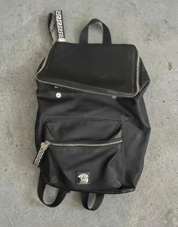 Versace Parfums Black Nylon Backpack