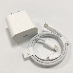 iPhone Super Fast Charger, USB C Fast Charger [Apple MFi Certified] 20W PD Type C Power Wall Charger Block with Lightning Fast Charging Cable Cord Com