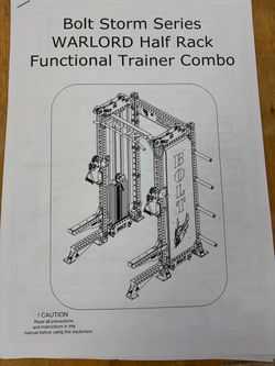BOLT Fitness Supply - Storm Series Warlord Half Rack Functional Trainer Combo