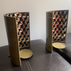 Brand New Candle Holder And New Glass Vase