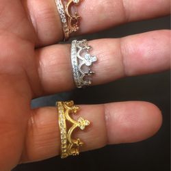 925 Sterling silver crown ring