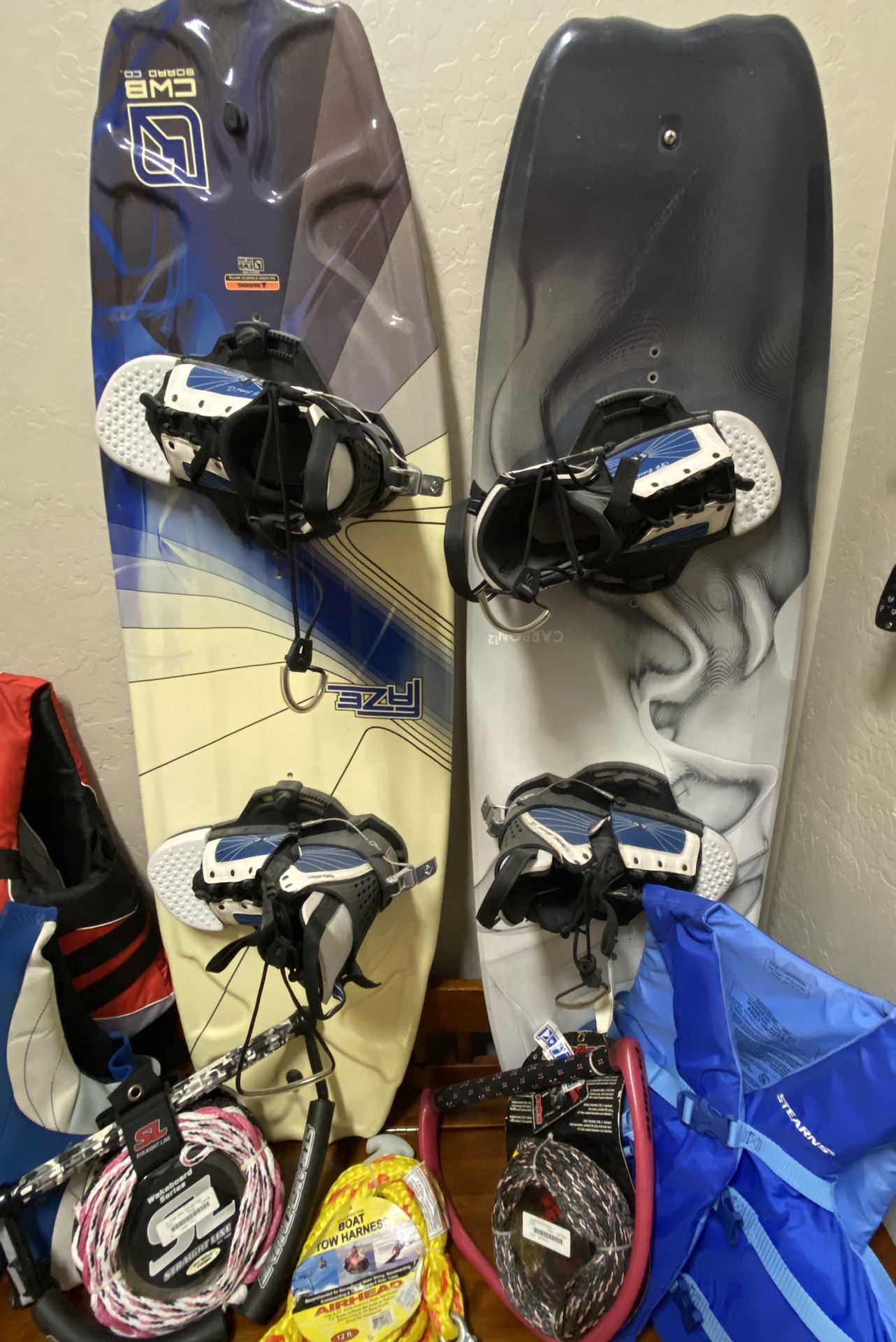 Boat Gear Package Wake Boards, Ropes, Bumpers, Tow Ropes