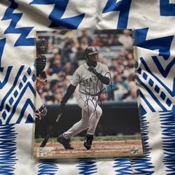 Ken Griffey Jr Baseball Autographed Picture