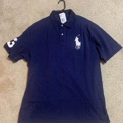 Polo Ralph Lauren Big Pony Mesh Short Sleeve Polo Classic Fit Navy MSRP $125