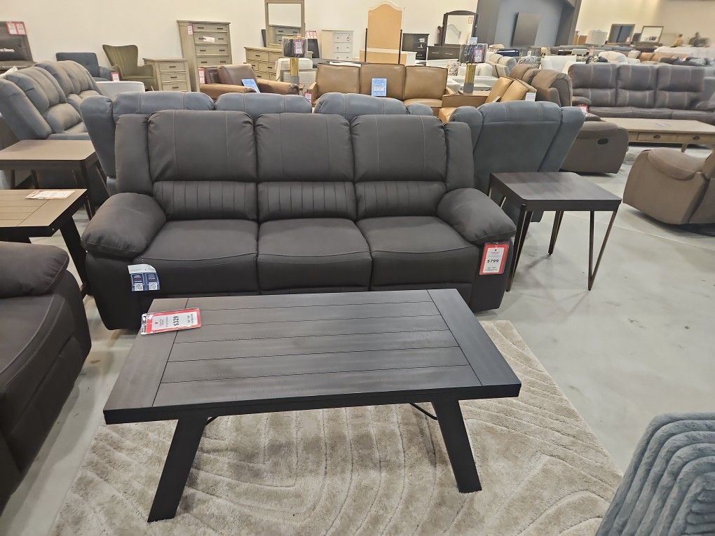 DARK BROWN RECLINING SOFA