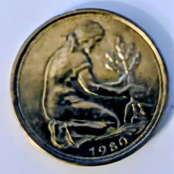 BUNDESREPUBLIK  DEUTSCHLAND 50  PFENNIG. COIN 