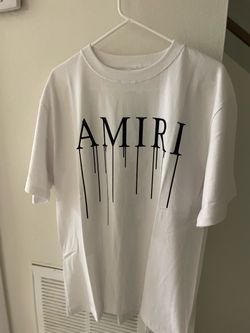 Amiri Drip Logo White T-Shirt