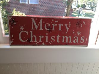 Wooden Merry Christmas sign