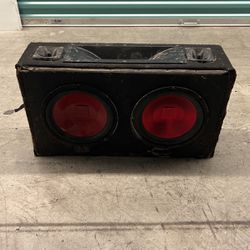 Two 10 Inch Base subwoofers With Custom Box