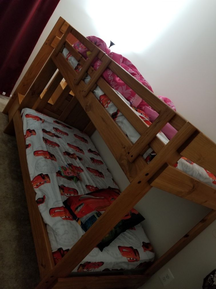 Kids bunk bed with extra storage
