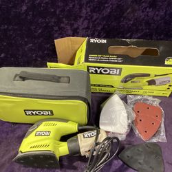 🧰🛠RYOBI 1.2 Amp Corded 5.5” Corner Cat Sander w/Storage Case-LIGHTLY USED/NEW COND!-$35!🧰🛠 