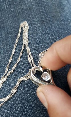 Heart necklace silver