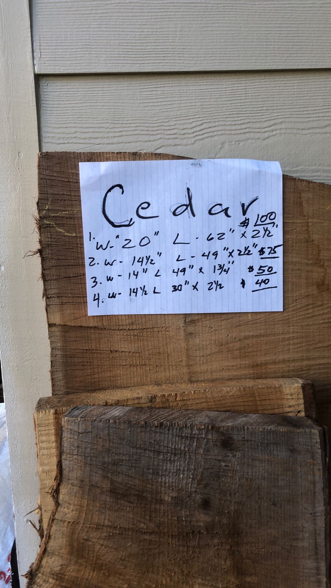 Cedar Slab