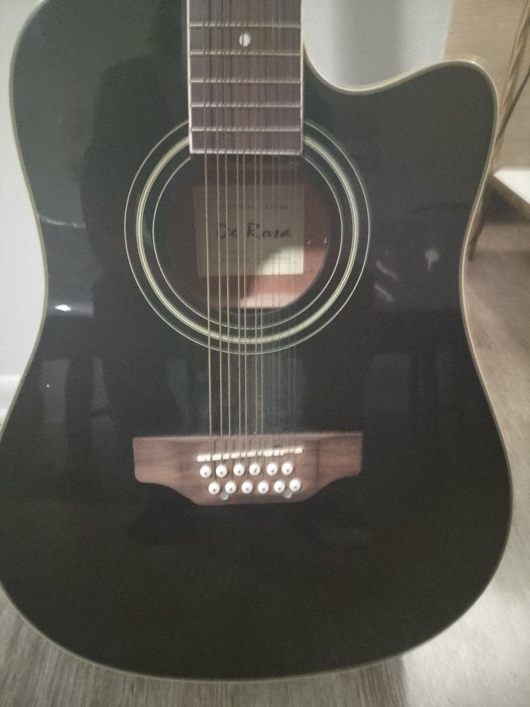 De Rosa 12 String Cutaway Acoustic Electric Guitar