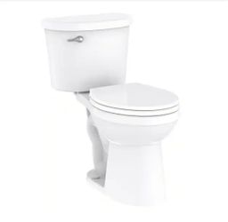 Gerber
Maxwell Choice 12 in. Rough-in 2 Piece 1.28 GPF Single Flush Round Chair Height Toilet in White with Soft Close Seat
