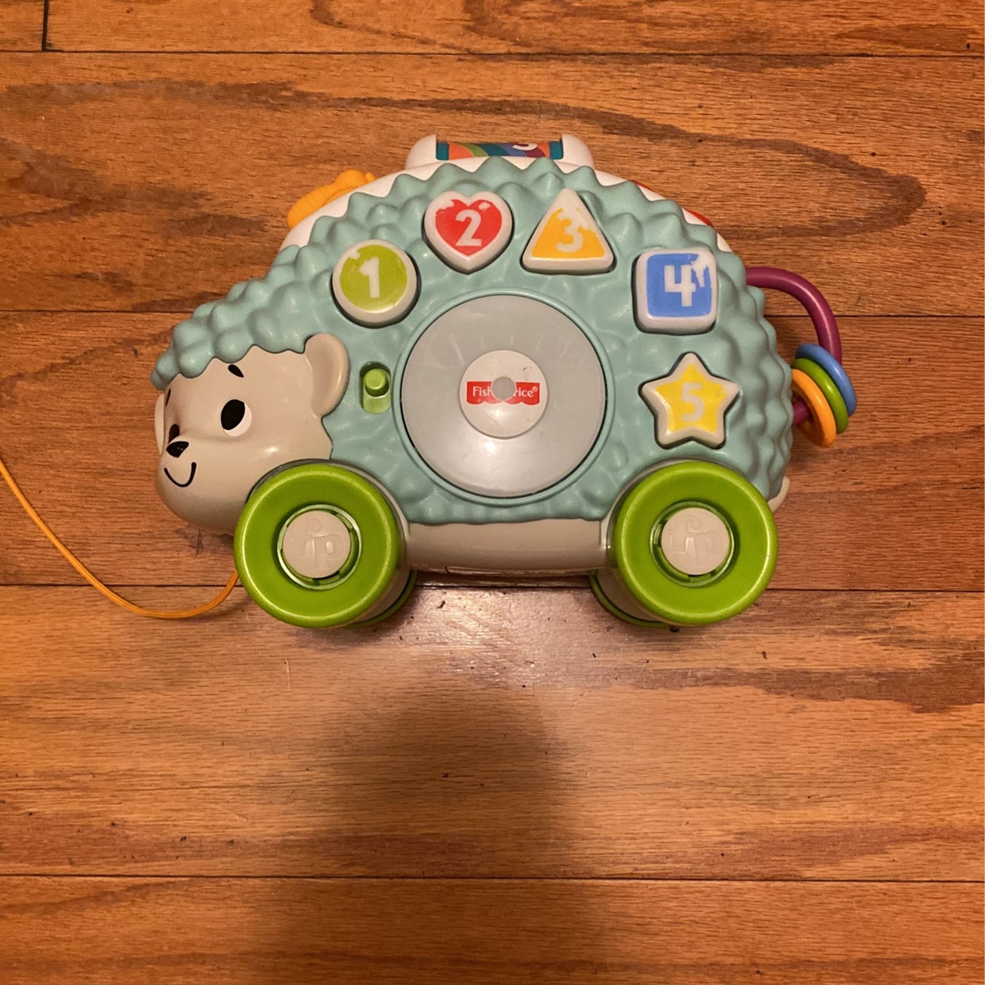 Fisher-Price Linkimals Happy Shapes Hedgehog Baby Learning Pull Toy with Lights & Music