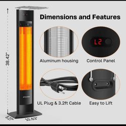 ThermoMate Outdoor Indoor Electric Patio Heater