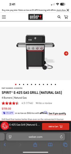 Weber Spirit E-425 Natural Gas Grill