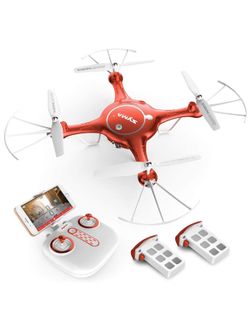 New in box WiFi FPV 720P HD Camera Quadcopter Drone with Flight Plan Route App Control and Altitude Hold Red