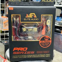 Elite Audio EA-PROK0 Pro Series 100% OFC Copper 0 Gauge Amp Kit | True Gauge Complete Amp Wiring Kit | Elite Audio
