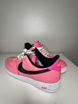 Men's Size 14 Nike Air Force 1 '07 LV8 Low Pink Gaze Black White DZ4861-600