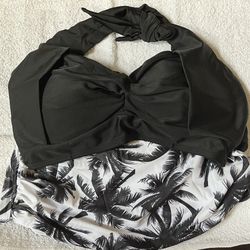 2pc Black & White Sexy Bikini -L