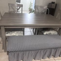 Ashley Dinning Table With Chairs And Bench