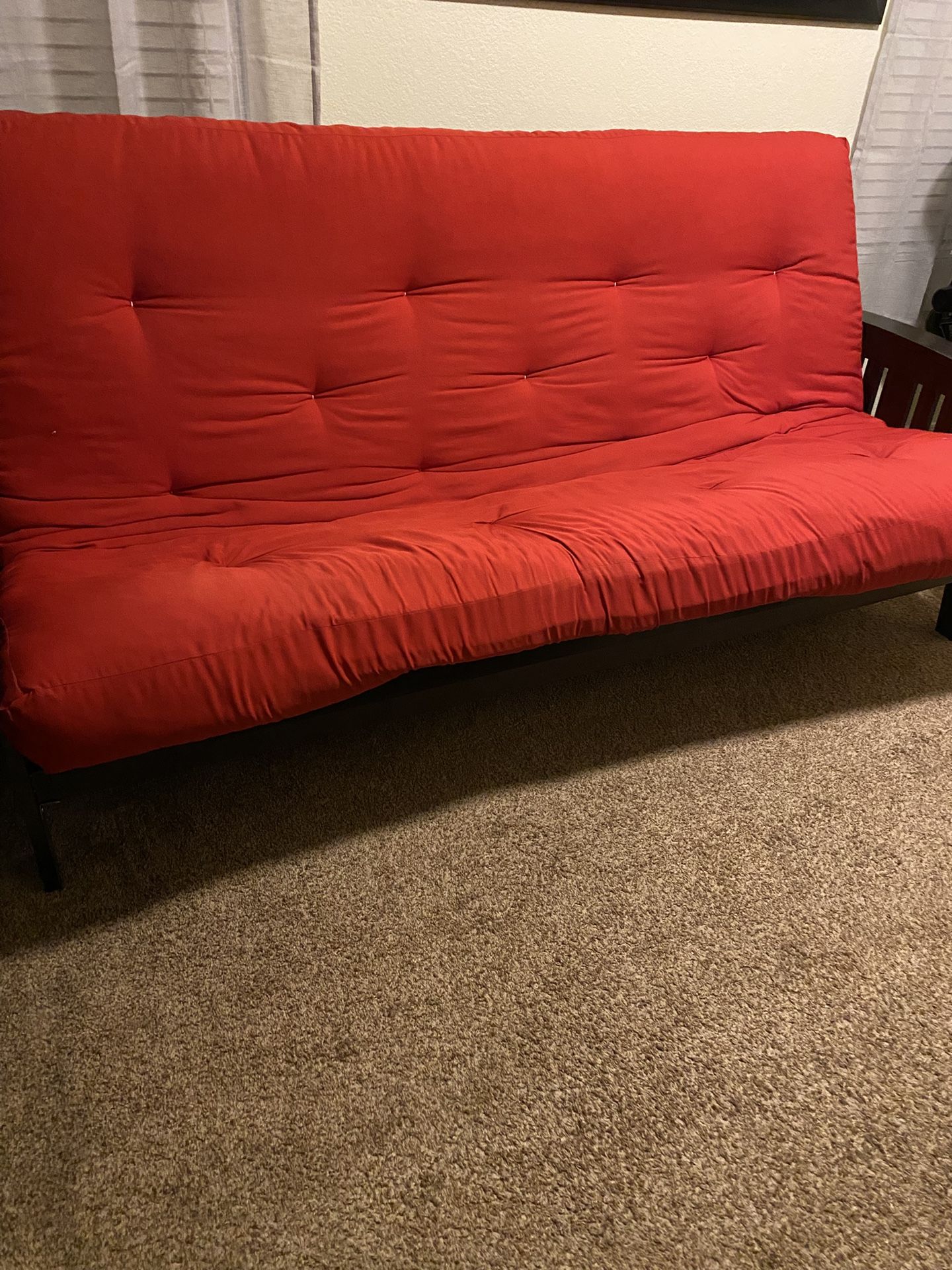 Red futon