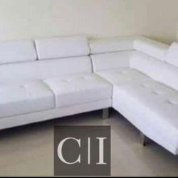 New White Sectional Sofa Couch 