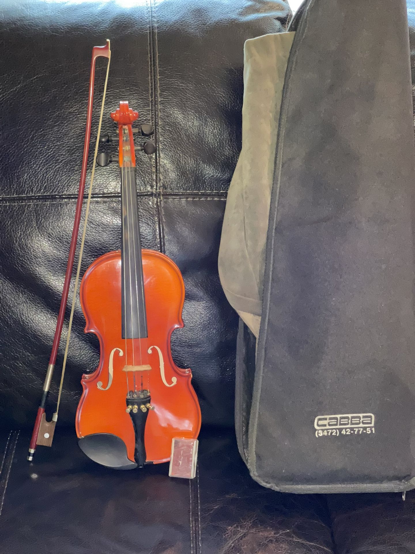 Children Acoustic Violin 1/4 size Natural + Case+ Bow + Rosin