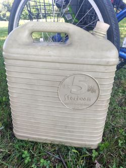Vintage Old Gasoline or Water Container Jug Empty No Smell