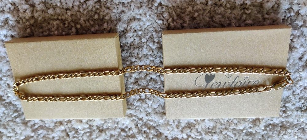 14 K Gold Plated Men And Women's Chain