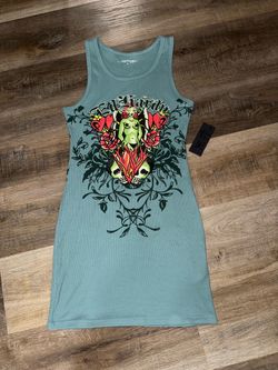 New Ed hardy mini dress medium