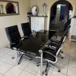 Black Glass Table