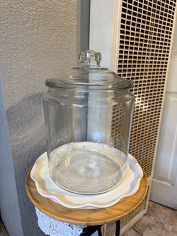 Princess House Contenedor Grande De 14” Para Poner Galletas De Crystal Heritage.