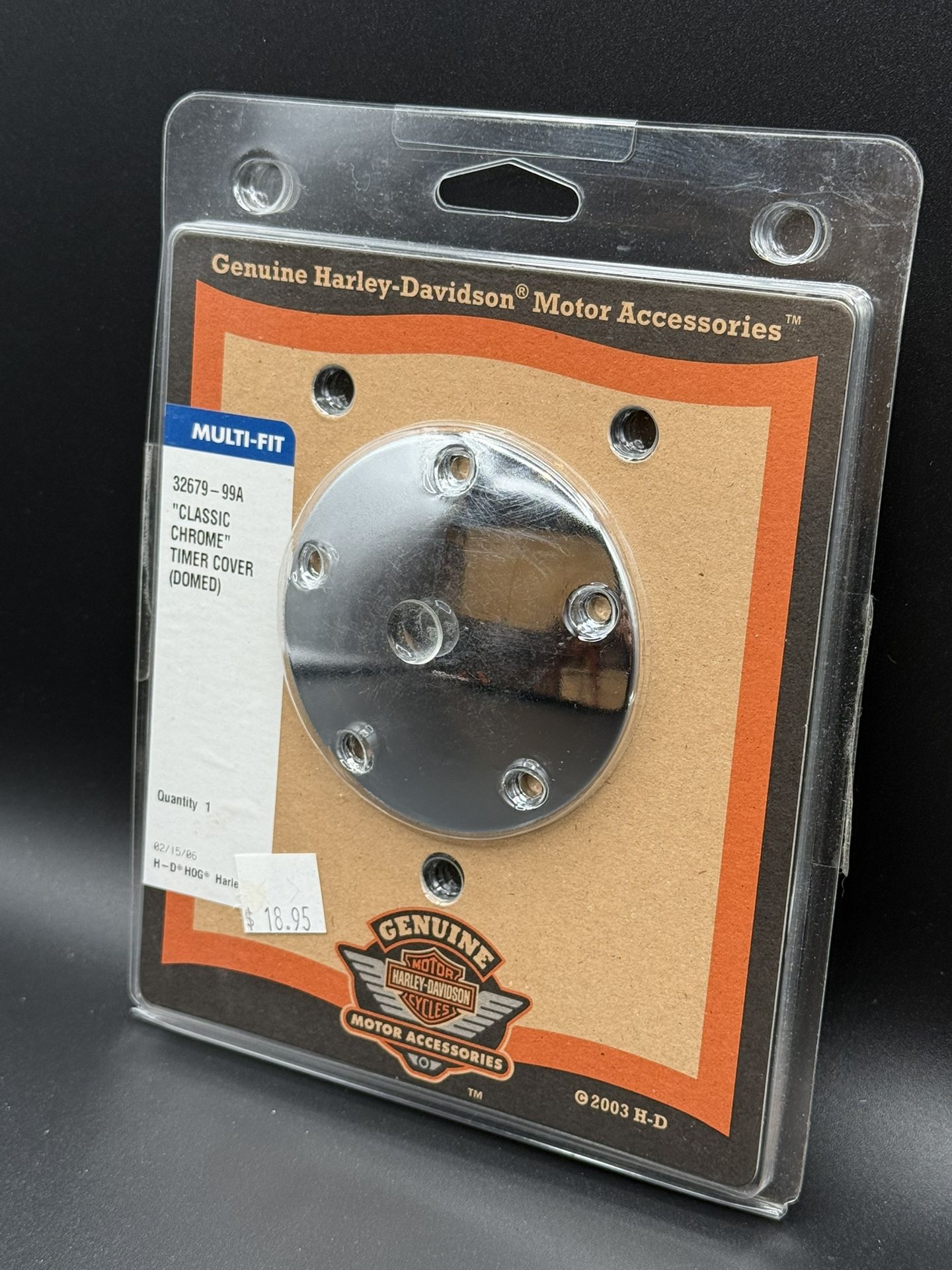 32679 - 99A "CLASSIC CHROME" TIMER COVER (DOMED) Harley Davidson