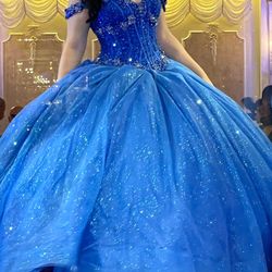 Royal Blue Sweet 16 Or Sweet 15 Dress Size 10