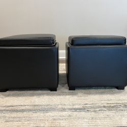 Set Of Two Ottomans 