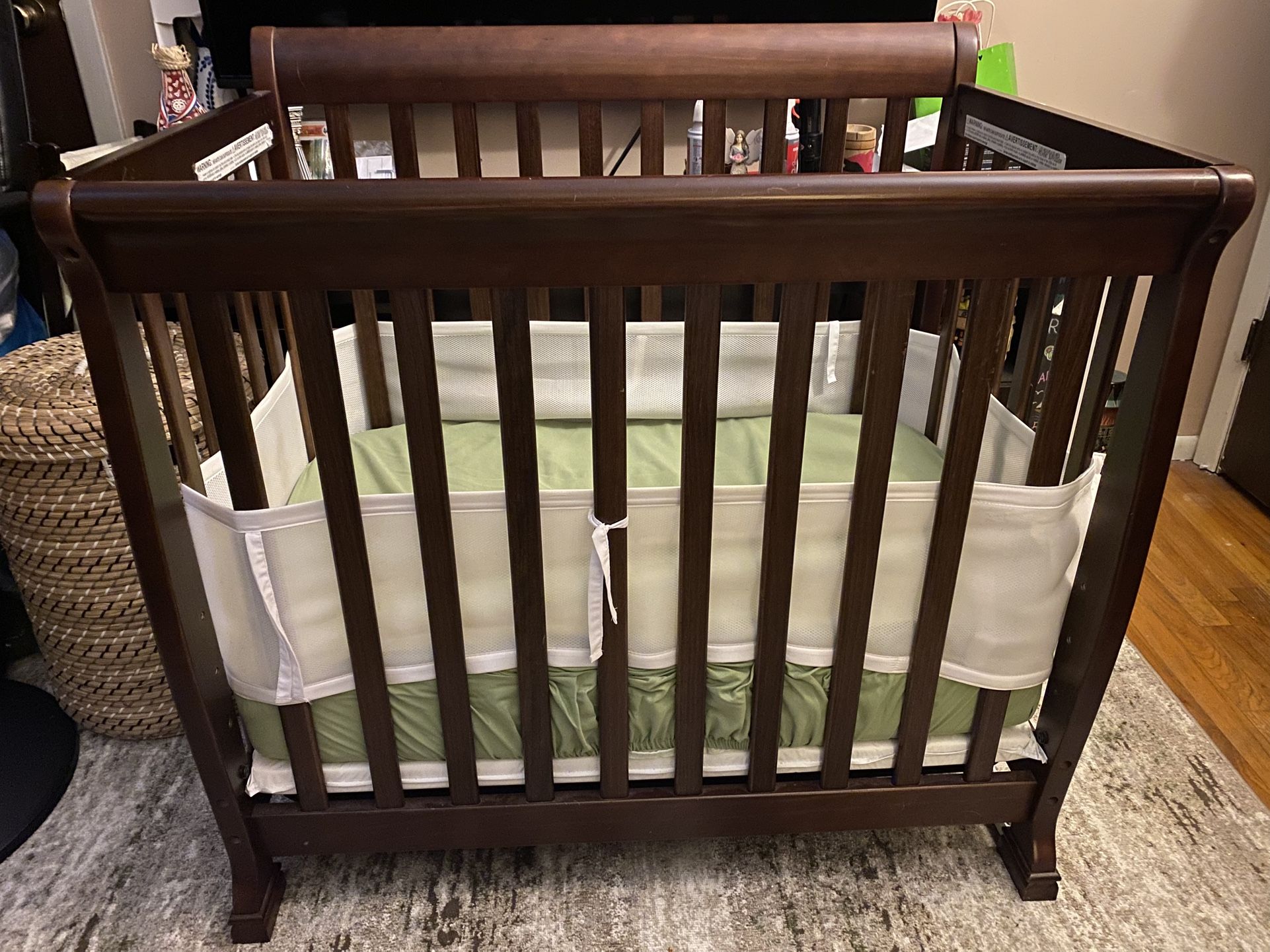 Espresso DaVinci Kalani 4-in-1 Convertible Mini Crib