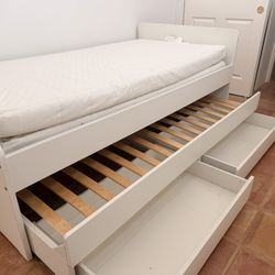 Free- Twin Bed With Trundle And Storage