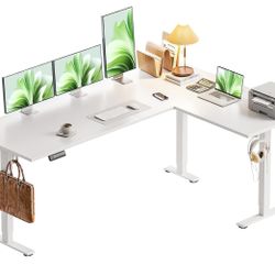 71 Inch Reversible Electric L Shaped Standing Desk