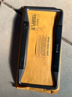 License plate with camera