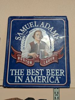 Samuel Adams Boston Lager Metal Advertising Beer Sign The Best Beer In America Bar Decor