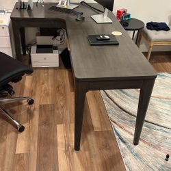 L Shaped Office Desk. Crate and Barrel. 