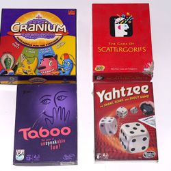 Board Game LOT Cranium Scattergories Taboo & Yahtzee Family Kids  