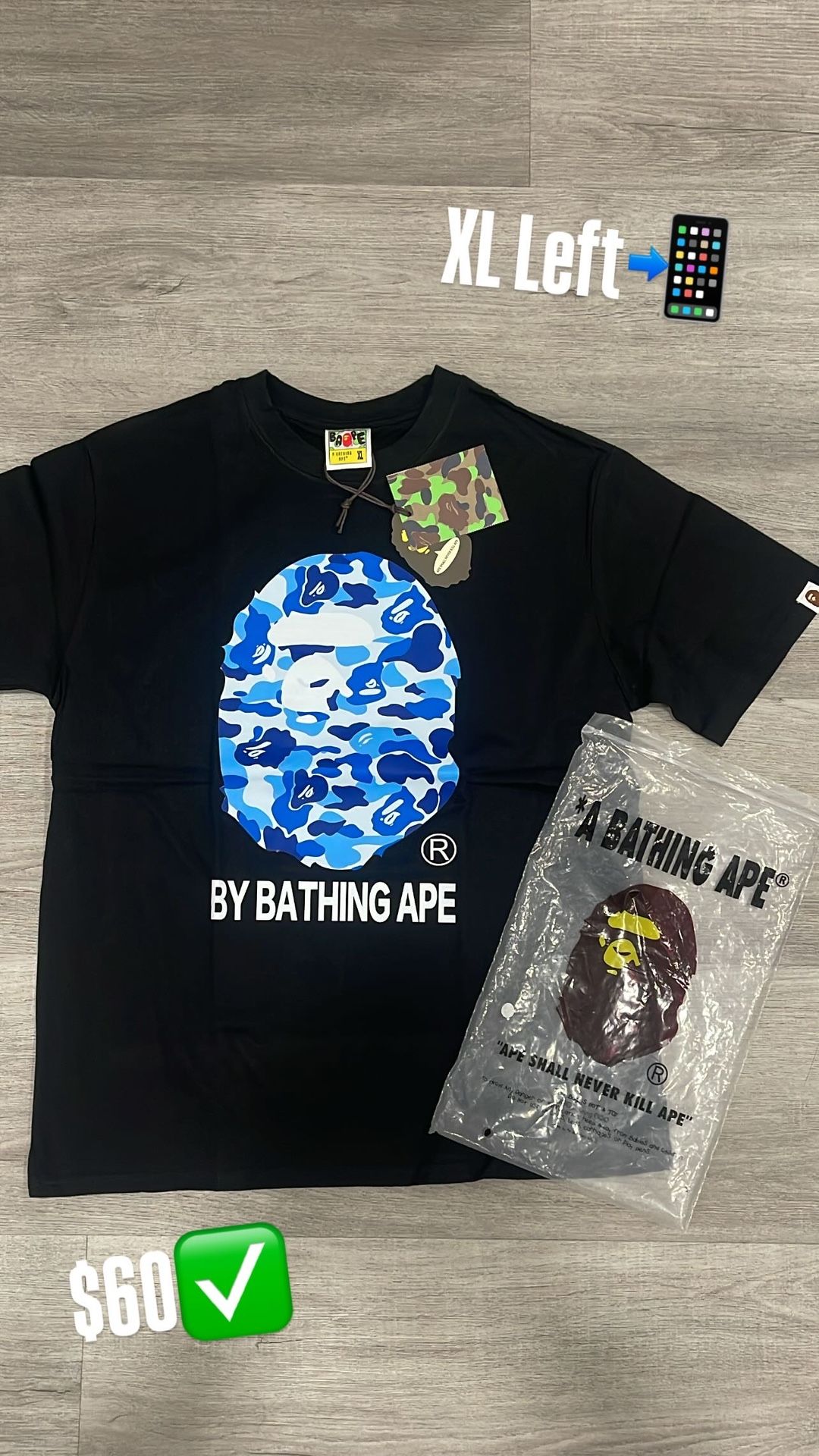 Blue ABC Ape Bape Tshirt