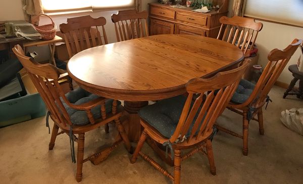 Golden Oak Dining Room Set For In Glen Ellyn Il Offerup Golden Oak Dining Room Set