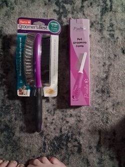Dual pet brush an comb combo
