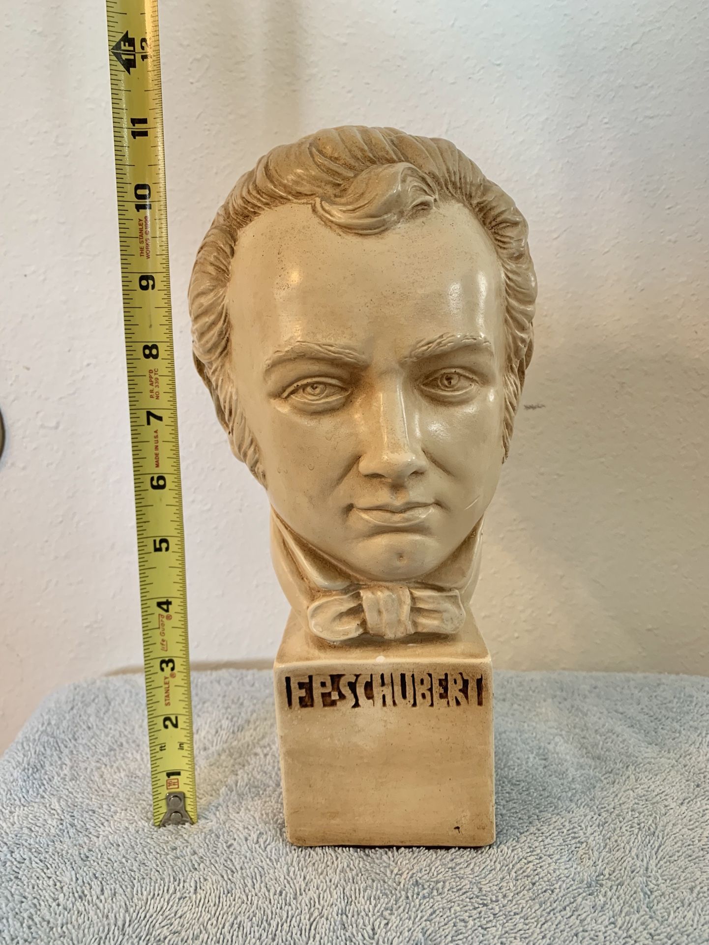 Vintage Ceramic Schubert cast head statue