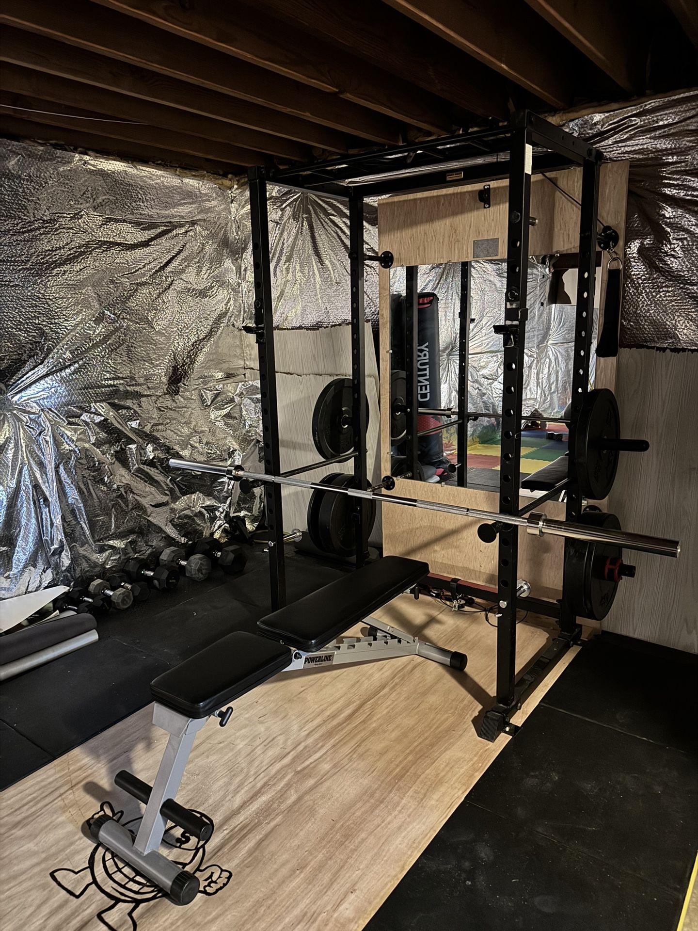 Power Rack With Barbell And Plates